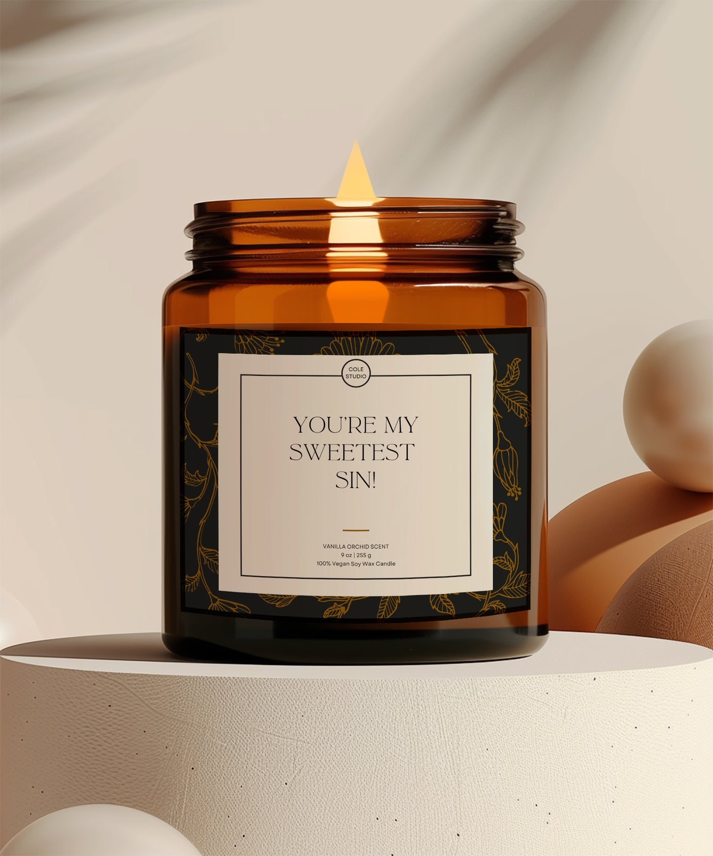 You're My Sweetest Sin Scented Candle, Cheeky Relationship Gift, Valentine's Day Candle, Romantic Gift for Couples